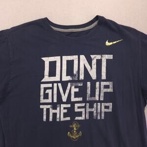 Nike Casual Crew Neck Graphic Short Sleeve T Shirt Mens Size Large L Navy